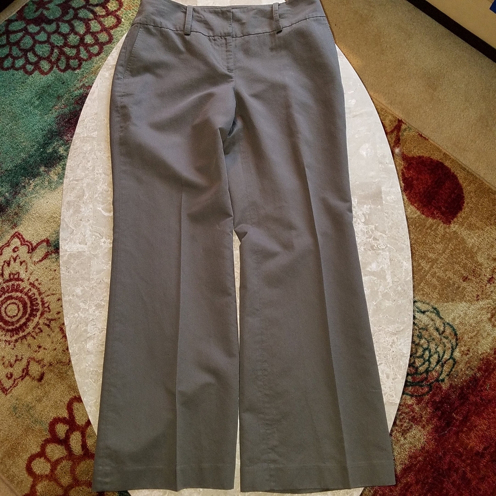 Ann Taylor Taupe Wide-Leg Trousers - 10 curvy